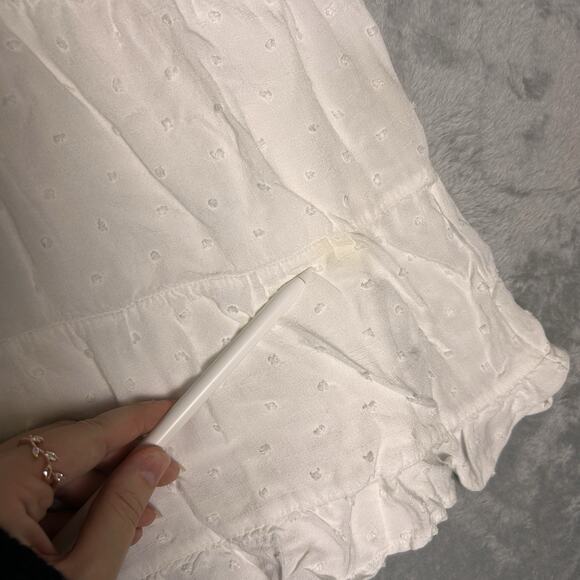 Urban Outfitters Swiss Dots Mini Dress Womens Medium Cottagecore Peasant Soft - Picture 8 of 8